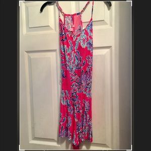 Dusk romper in Capri pink samba